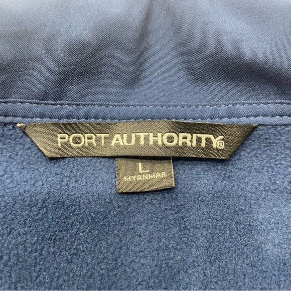 Port Authority Men's Navy Vest Lg. Zip Front Pockets Waterproof Breathable - Picture 3 of 11